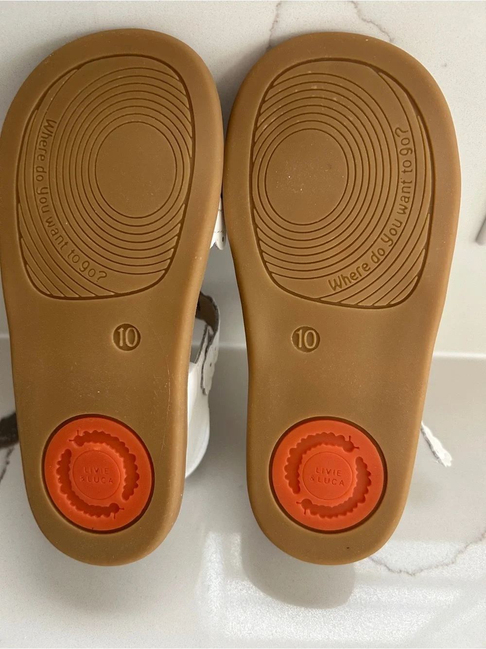 Livie & Luca Girls' White Posey Sandal size 10